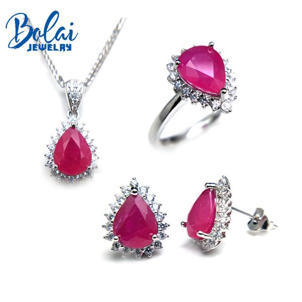bolaijewelry,natural ruby pendant or necklace and ring or earring jewelry set 925 sterling silver for women elegant wedding gift, Black
bolaijewelry,natural ruby pendant or necklace and ring or earring jewelry set 925 sterling silver for women elegant wedding gift, Black