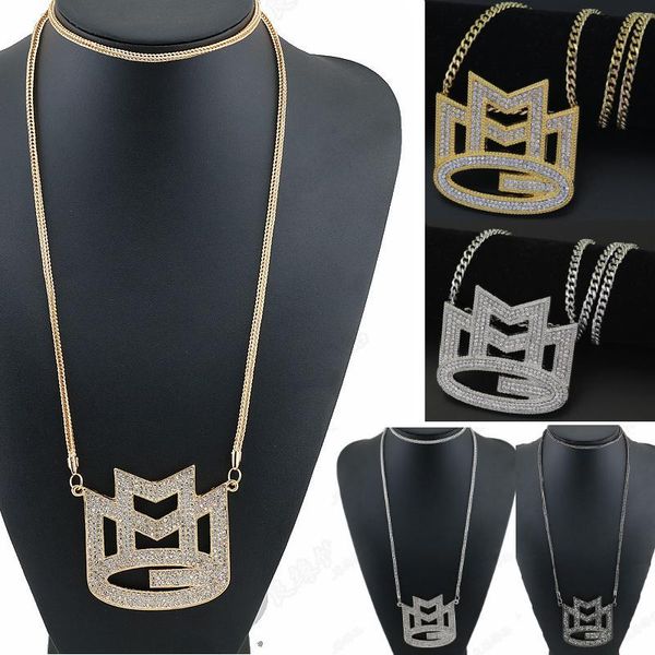 cara 2019 new iced out maybach music group mmg pendant & franco chain maxi necklace hip hop necklace emen's chokers necklace jewelry, Silver
cara 2019 new iced out maybach music group mmg pendant & franco chain maxi necklace hip hop necklace emen's chokers necklace jewelry, Silver