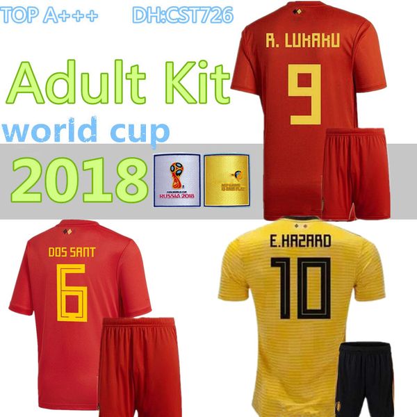 2018 World Cup Belgium Adult Kits Soccer Jersey Home Full Sets LUKAKU FELLAINI E.HAZARD KOMPANY DE BRUYNE Belgium football shirt Socks, Black
2018 World Cup Belgium Adult Kits Soccer Jersey Home Full Sets LUKAKU FELLAINI E.HAZARD KOMPANY DE BRUYNE Belgium football shirt Socks, Black