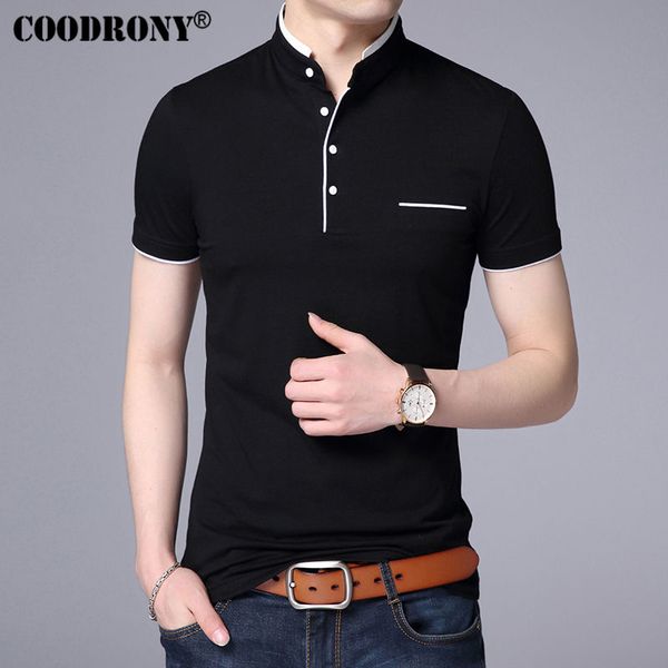 mandarin collar short sleeve tee shirt men spring summer new men brand clothing slim fit cotton t-shirts o-neck, White;black 
mandarin collar short sleeve tee shirt men spring summer new men brand clothing slim fit cotton t-shirts o-neck, White;black
