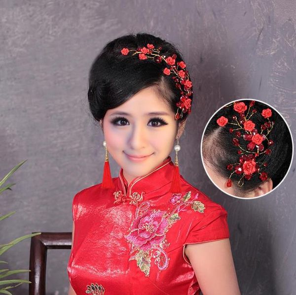 lace flowers, bride, handmade pearl hair, headwear, wedding dress, accessories, hair, bridal ornaments.chinese style red handmade ornaments, Slivery;golden
lace flowers, bride, handmade pearl hair, headwear, wedding dress, accessories, hair, bridal ornaments.chinese style red handmade ornaments, Slivery;golden