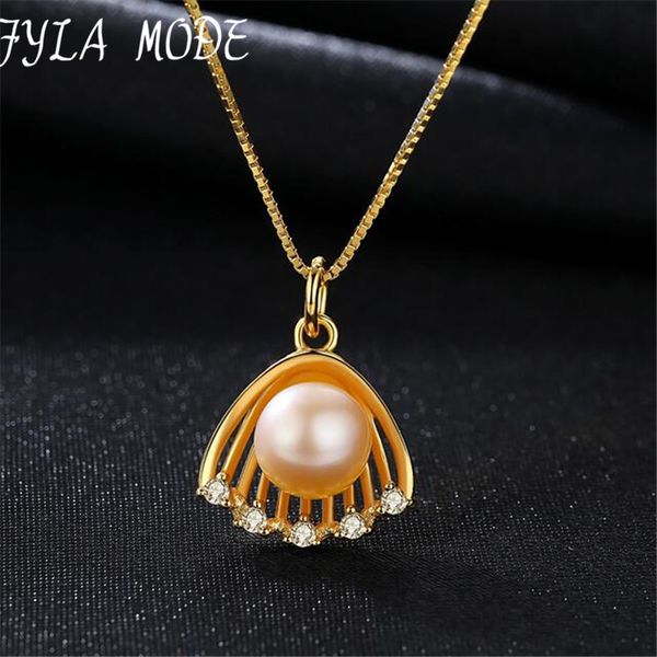 new fashion pearl necklace 925 sterling silver pendant 7-7.5mm natural freshwater pearl scallop shell necklaces women jewelry
new fashion pearl necklace 925 sterling silver pendant 7-7.5mm natural freshwater pearl scallop shell necklaces women jewelry