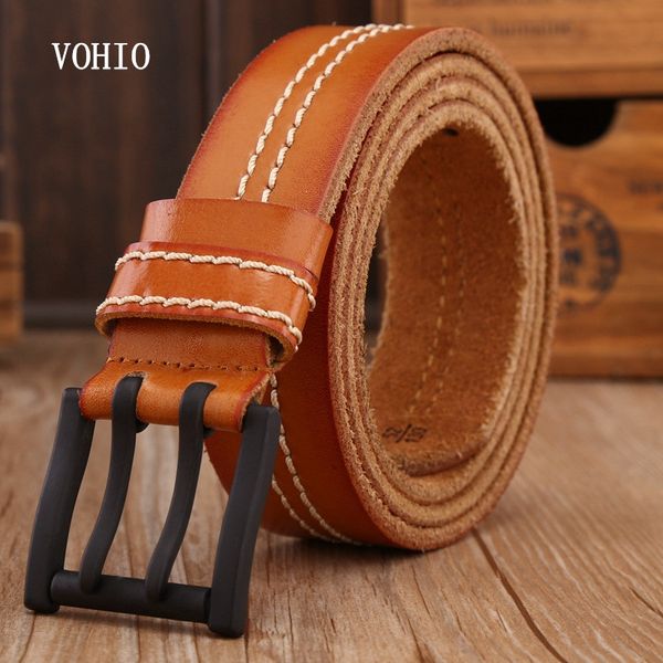 vohio 2017 genuine leather belt black buckle casual pants two needle buckle belt head creams men's two threads jeans brand, Black;brown
vohio 2017 genuine leather belt black buckle casual pants two needle buckle belt head creams men's two threads jeans brand, Black;brown