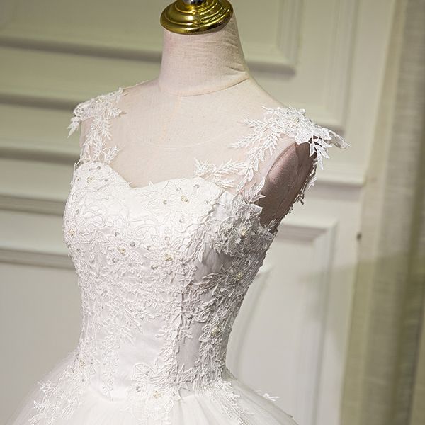 vintage ball gown wedding dress elegant bridal gowns pleats tulle with lace applique sequins wedding dresses vestido de novia cheap, White
vintage ball gown wedding dress elegant bridal gowns pleats tulle with lace applique sequins wedding dresses vestido de novia cheap, White