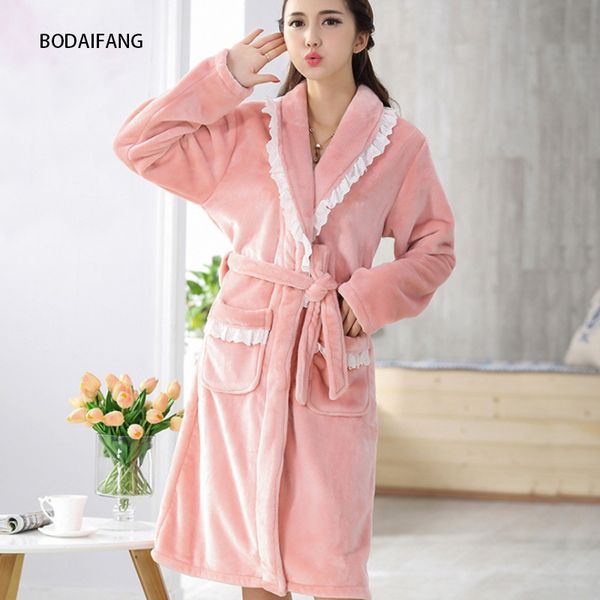 autumn and winter flannel women nightgown long thick warm coral fleece bathrobe fashion comfortable kimono home bath robes new, Black;red
autumn and winter flannel women nightgown long thick warm coral fleece bathrobe fashion comfortable kimono home bath robes new, Black;red