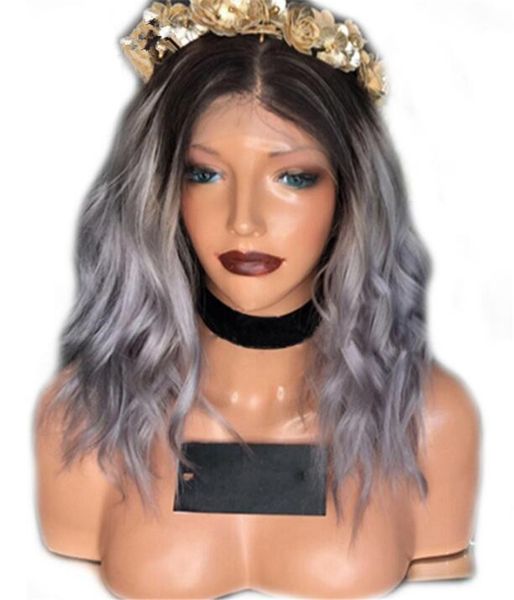 Natural wave lace front human hair wig brazilian remy hair 1b gray brown wavy bob wig for women
Natural wave lace front human hair wig brazilian remy hair 1b gray brown wavy bob wig for women