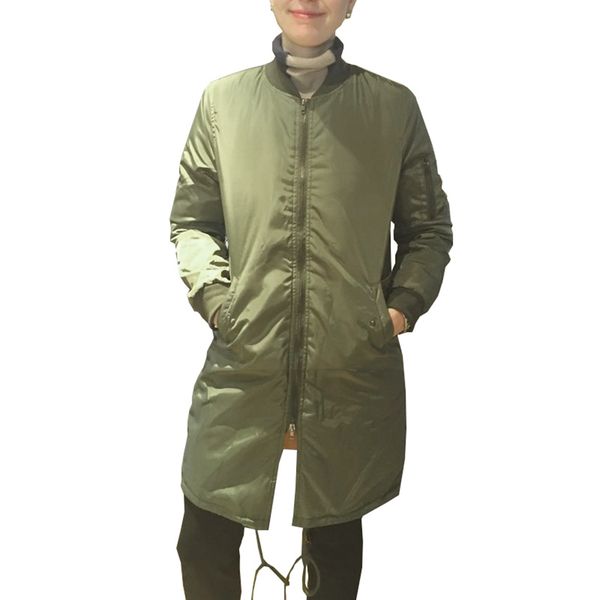 Streetwear Spring Army Green Long Bomber Jacket Women Basic Coats Female Jacket Windbreaker Padded Zipper Outerwear New
Streetwear Spring Army Green Long Bomber Jacket Women Basic Coats Female Jacket Windbreaker Padded Zipper Outerwear New