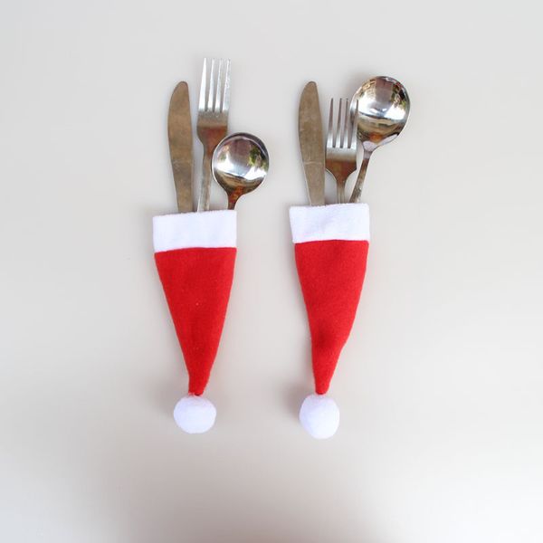 10pcs/lot christmas silverware holder mini xmas tree santa claus hat christmas decoration for home navidad natal new year
10pcs/lot christmas silverware holder mini xmas tree santa claus hat christmas decoration for home navidad natal new year