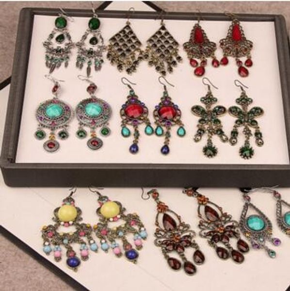 mixed styles vintage bohemian long dangle earrings galzed gemstone resin bronze tassel chandelier earring for women fashion jewelry, Silver
mixed styles vintage bohemian long dangle earrings galzed gemstone resin bronze tassel chandelier earring for women fashion jewelry, Silver