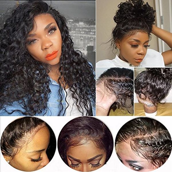 new style hd transparent lace frontal wigs for black women pre plucked water wave brazilian hair 360 laces front wig wholesale 12inch with 1, Black;brown
new style hd transparent lace frontal wigs for black women pre plucked water wave brazilian hair 360 laces front wig wholesale 12inch with 1, Black;brown