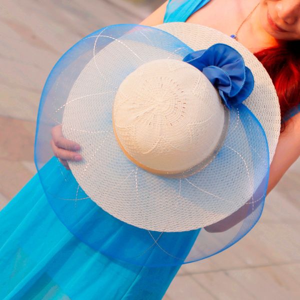 women's lace summer sun hats bowkot mesh wide brim church cap mesh wedding polo hat jn, Blue;gray
women's lace summer sun hats bowkot mesh wide brim church cap mesh wedding polo hat jn, Blue;gray