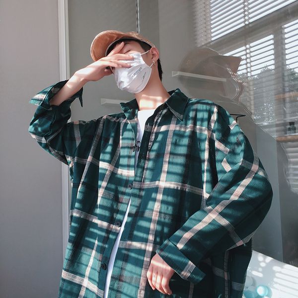men's casual shirts 2021 fashion clothing plaid lattice outwear loose korea style youth long sleeve cotton camisa shirt -2xl homme, White;black
men's casual shirts 2021 fashion clothing plaid lattice outwear loose korea style youth long sleeve cotton camisa shirt -2xl homme, White;black