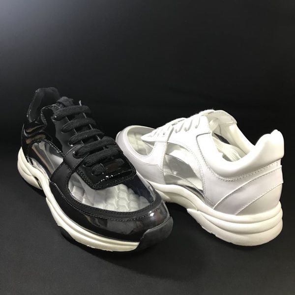 2019 spring summer Womens black white real leather with clear pvc Rubber lace up flat Platform sneakers with shoebox
2019 spring summer Womens black white real leather with clear pvc Rubber lace up flat Platform sneakers with shoebox