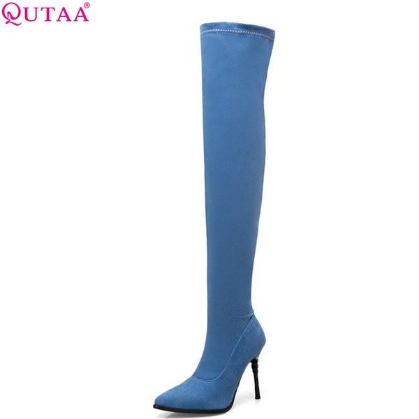 qutaa 2019 women motorcycle boots all match fashion thin high heel platform slip on winter shoes woman boots big size 34-43, Black
qutaa 2019 women motorcycle boots all match fashion thin high heel platform slip on winter shoes woman boots big size 34-43, Black