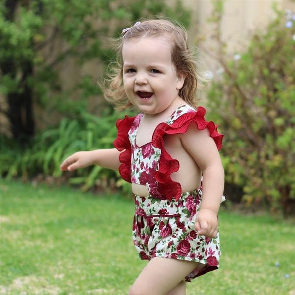 girls clothes red rose ruffle sleeve romper newborn baby girl summer floral romper jumpsuit playsuit kids clothes sunsuit toddler clothing, Blue 
girls clothes red rose ruffle sleeve romper newborn baby girl summer floral romper jumpsuit playsuit kids clothes sunsuit toddler clothing, Blue