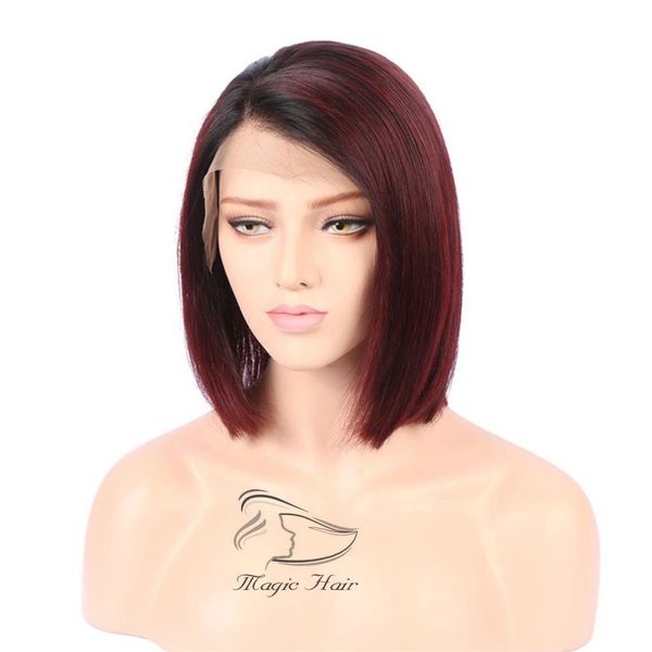 full lace human hair wigs brazilian short human hair ombre color 1b/99j# straight lace front human hair wigs, Black;brown
full lace human hair wigs brazilian short human hair ombre color 1b/99j# straight lace front human hair wigs, Black;brown