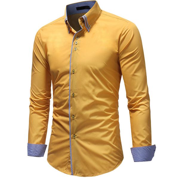 vibrant slim fit double button-down collar solid dress shirts mens clothes 2018 long sleeve mans shirts casual male social shirt, White;black
vibrant slim fit double button-down collar solid dress shirts mens clothes 2018 long sleeve mans shirts casual male social shirt, White;black