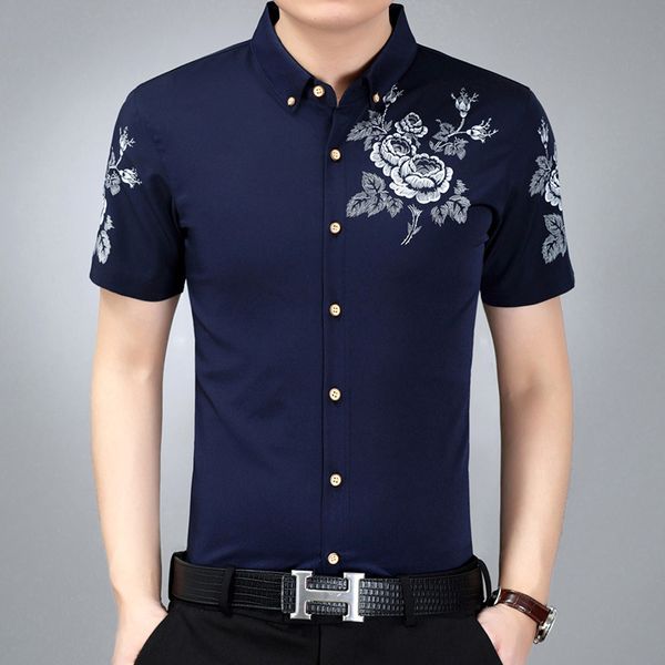 men's casual shirts uwback summer men 2021 fashion print floral short sleeve silk homme navy white formal slim 3xl xa140, White;black
men's casual shirts uwback summer men 2021 fashion print floral short sleeve silk homme navy white formal slim 3xl xa140, White;black