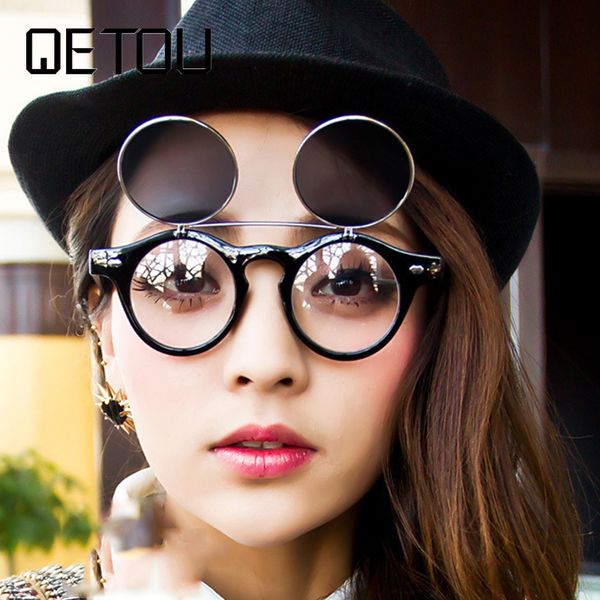 qetou 2018 goth steampunk sunglasses women men retro goggles round flip up glasses steam punk vintage fashion eyewear, White;black
qetou 2018 goth steampunk sunglasses women men retro goggles round flip up glasses steam punk vintage fashion eyewear, White;black