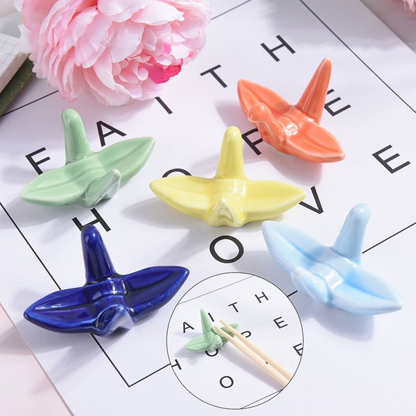 1pcs cute origami ceramic decorative chopsticks holder rack spoon fork rest 5 colors combo
1pcs cute origami ceramic decorative chopsticks holder rack spoon fork rest 5 colors combo
