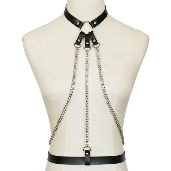bondage chain harness leather belt cage gothic body chain women punk goth fashion jewelry cosplay bodychain festival outfit, Silver
bondage chain harness leather belt cage gothic body chain women punk goth fashion jewelry cosplay bodychain festival outfit, Silver