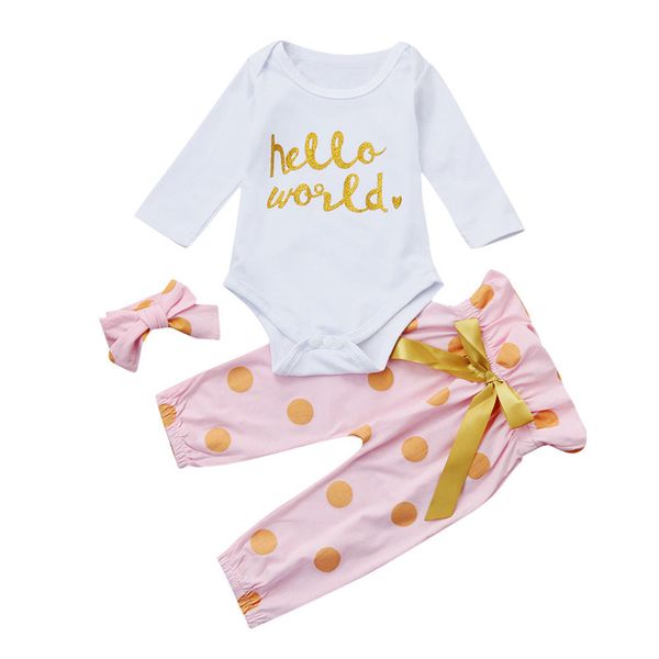 telotuny baby boy clothes newborn infant baby boys girls letter romper dot pants 3pcs clothes set outfits for girls 1026, White
telotuny baby boy clothes newborn infant baby boys girls letter romper dot pants 3pcs clothes set outfits for girls 1026, White