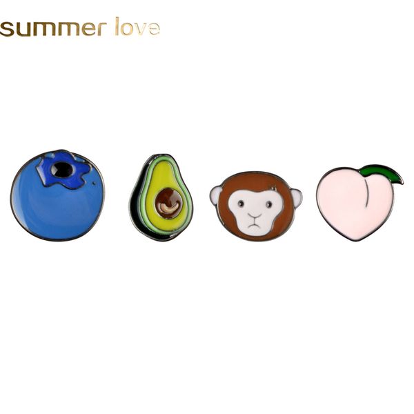 enamel pins monkey peach blueberry avocado metal lapel pins hard enamel brooches cute badge fashion simple design jewelry accessory, Gray
enamel pins monkey peach blueberry avocado metal lapel pins hard enamel brooches cute badge fashion simple design jewelry accessory, Gray