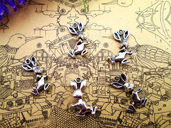 60pcs-- rabbit charms, antique silver vintage 3d rabbits bunny charms pendants 19x12mm, Bronze;silver
60pcs-- rabbit charms, antique silver vintage 3d rabbits bunny charms pendants 19x12mm, Bronze;silver