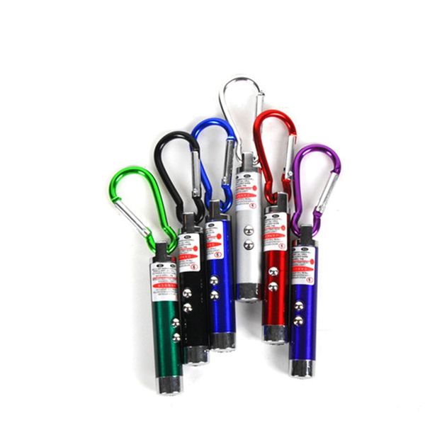 Mini 3 In 1 Led Laser Light Pointer Key Chain Torch Flashlight Money Detector Light Simple Opp Teaching 200pcs/lot