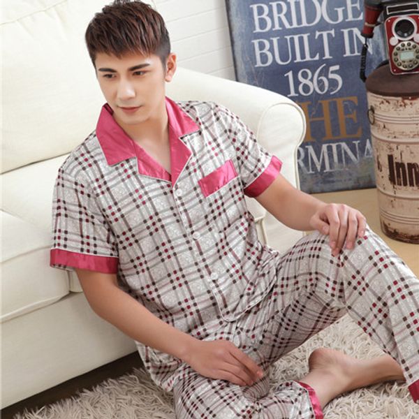 spring summer autumn men satin silk pajamas sets of sleepshirt & trousers nightwear man casual home clothing plus size 3xl, Black;brown
spring summer autumn men satin silk pajamas sets of sleepshirt & trousers nightwear man casual home clothing plus size 3xl, Black;brown