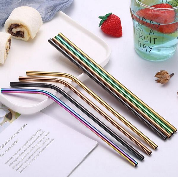 215mm 267mm colorful stainless steel drinking straws resuable colored straight bent straws bar l bent curved drinking straws for coffee
215mm 267mm colorful stainless steel drinking straws resuable colored straight bent straws bar l bent curved drinking straws for coffee
