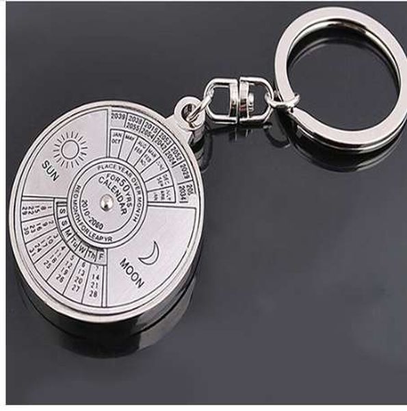 50 years perpetual calendar keyring keychain silver alloy key chain ring keyfob 6rma, Slivery;golden
50 years perpetual calendar keyring keychain silver alloy key chain ring keyfob 6rma, Slivery;golden