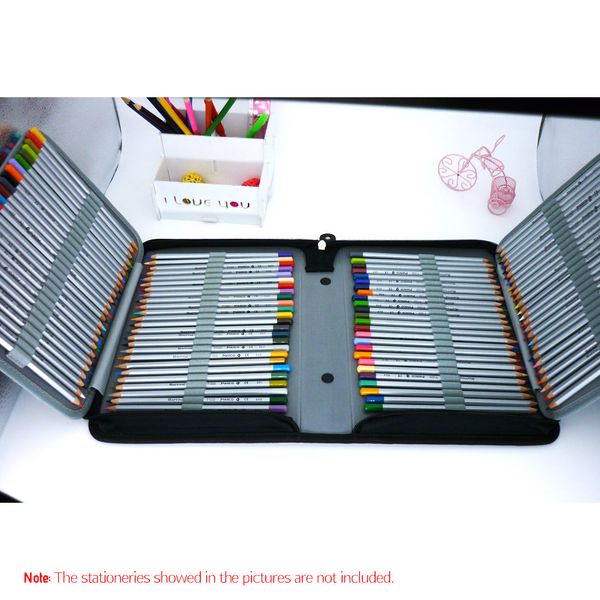 120/150 slots color pencil case school bags zippered portable pen bag pu leather cosmetic brush pouch for students girls artists
120/150 slots color pencil case school bags zippered portable pen bag pu leather cosmetic brush pouch for students girls artists