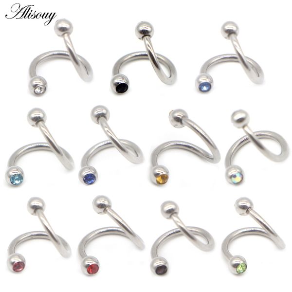 alisouy 1 pc gauge 16g s ear labret ring surgical stainless steel crystal double balls twisted helix cartilage earrings unisex, Slivery;golden
alisouy 1 pc gauge 16g s ear labret ring surgical stainless steel crystal double balls twisted helix cartilage earrings unisex, Slivery;golden