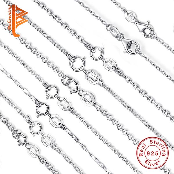 belawang real 100% 925 sterling silver adjustable basic chain necklace for women lobster clasp simple necklace summer jewelry
belawang real 100% 925 sterling silver adjustable basic chain necklace for women lobster clasp simple necklace summer jewelry