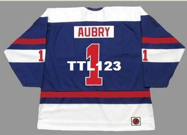 men #1 serge aubry quebec nordiques 1974 wha home hockey jersey or custom any name or number retro jersey, Black;red
men #1 serge aubry quebec nordiques 1974 wha home hockey jersey or custom any name or number retro jersey, Black;red