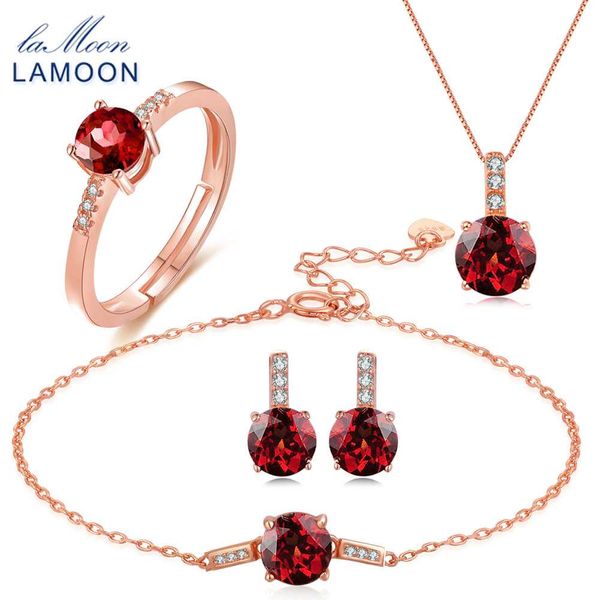 lamoon trendy 2ct natural red garnet 925 sterling silver jewelry s925 jewelry set v014-1, Black
lamoon trendy 2ct natural red garnet 925 sterling silver jewelry s925 jewelry set v014-1, Black