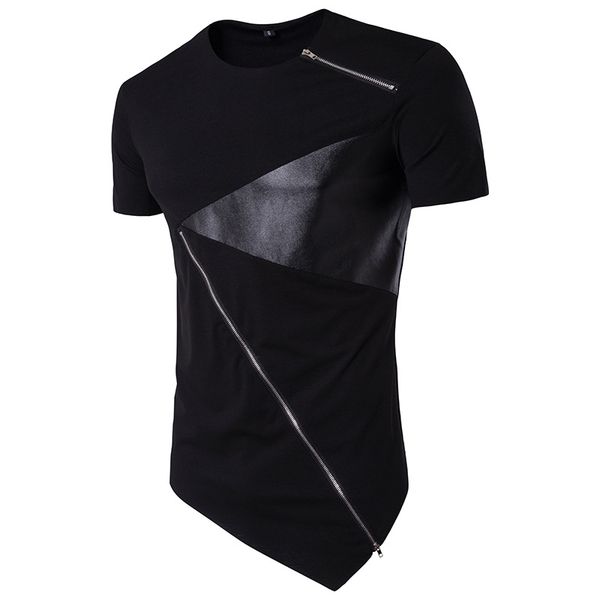 crew fashion men unregular t street high designer summer zipper clothing t-shirt men neck shirts patchwork shirt qqmwm, Black
crew fashion men unregular t street high designer summer zipper clothing t-shirt men neck shirts patchwork shirt qqmwm, Black