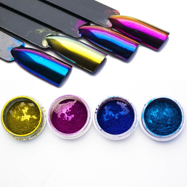 4 colors chameleon powder mirror glitters chrome pigment unicorn nail dust nail powder pigment decoration tools 4ssf2015, Silver;gold
4 colors chameleon powder mirror glitters chrome pigment unicorn nail dust nail powder pigment decoration tools 4ssf2015, Silver;gold