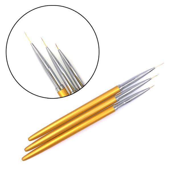3pcs gold fine art nail aliner pens metal handle for uv gel polish painting drawing lining brushes nails tools manicure, Yellow
3pcs gold fine art nail aliner pens metal handle for uv gel polish painting drawing lining brushes nails tools manicure, Yellow