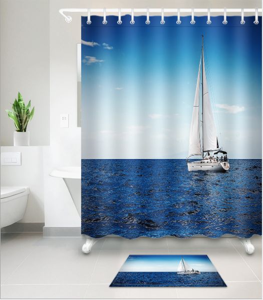sea sailboat 3d pattern print custom waterproof bathroom modern shower curtain polyester fabric bathroom curtain door mat sets
sea sailboat 3d pattern print custom waterproof bathroom modern shower curtain polyester fabric bathroom curtain door mat sets