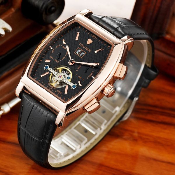 TEVISE Men Automatic Mechanical Watches Waterproof Square Dial Business Casual Relogio Automatico Masculino With Box
TEVISE Men Automatic Mechanical Watches Waterproof Square Dial Business Casual Relogio Automatico Masculino With Box