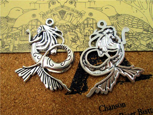 18pcs-mermaid charms, antique tibetan silver tone gorgeous detail mermaid charm pendants,necklace charm 40x34mm, Bronze;silver
18pcs-mermaid charms, antique tibetan silver tone gorgeous detail mermaid charm pendants,necklace charm 40x34mm, Bronze;silver