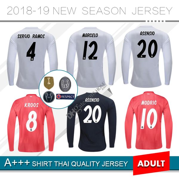 18 19 real madrid long leeve home occer jer ey a en io bale modric ergio ramo kroo hazard 2018 madrid away third football hirt
18 19 real madrid long leeve home occer jer ey a en io bale modric ergio ramo kroo hazard 2018 madrid away third football hirt