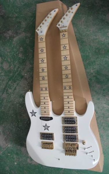 wholesale double neck electric guitar five star inlay 6+6 string electric guitar in white 130516
wholesale double neck electric guitar five star inlay 6+6 string electric guitar in white 130516
