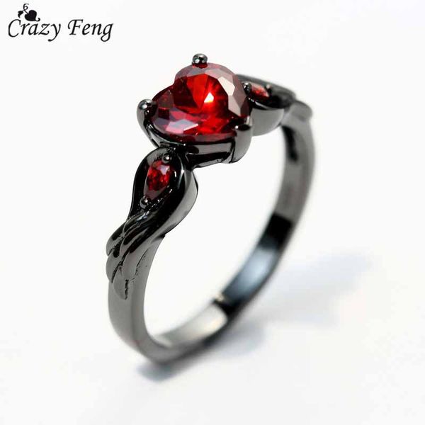 crazy feng rubby red zirconia love rings for women crystal wedding accessories gun black filled angel wings finger ring jewelry, Golden;silver
crazy feng rubby red zirconia love rings for women crystal wedding accessories gun black filled angel wings finger ring jewelry, Golden;silver