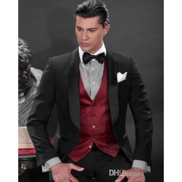 groom wear black groomsmen one button groom tuxedos shawl lapel men suits wedding/prom/dinner man blazer(jacket+pants+tie+vest), Black;gray
groom wear black groomsmen one button groom tuxedos shawl lapel men suits wedding/prom/dinner man blazer(jacket+pants+tie+vest), Black;gray