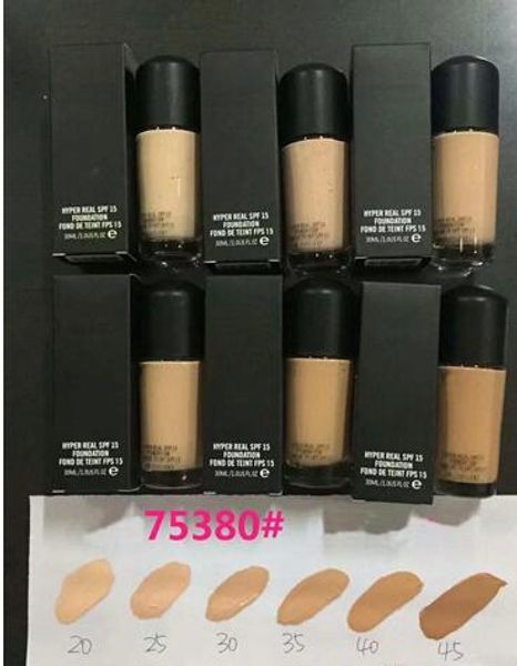 New brand makeup 30ml hyper real pf15 liquid foundation makeup foundation 6 color foundation liquid 6pc
New brand makeup 30ml hyper real pf15 liquid foundation makeup foundation 6 color foundation liquid 6pc