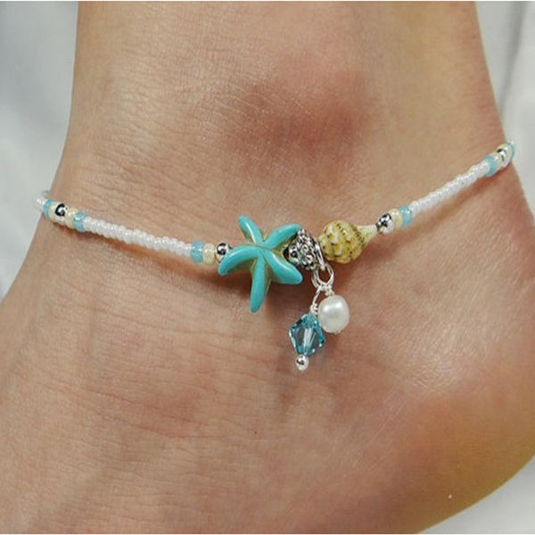 new fashion bohemia conch starfish yoga beach anklets crystal pearl pendant anklet women charm beaded foot jewelry gifts, Red;blue
new fashion bohemia conch starfish yoga beach anklets crystal pearl pendant anklet women charm beaded foot jewelry gifts, Red;blue