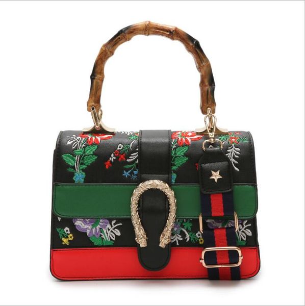 Summer 2018 New Fashion Designer Handbag of The Simple Embroidery Bamboo Bag Large Capacity Wine Bacchus Bag lady bag
Summer 2018 New Fashion Designer Handbag of The Simple Embroidery Bamboo Bag Large Capacity Wine Bacchus Bag lady bag